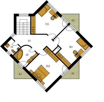 Floor plan of second floor - CUBER 3